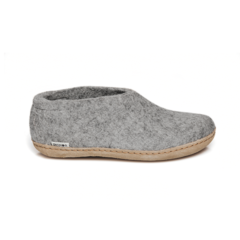 Glerups Shoe - Grey Coloured with Leather Bottom