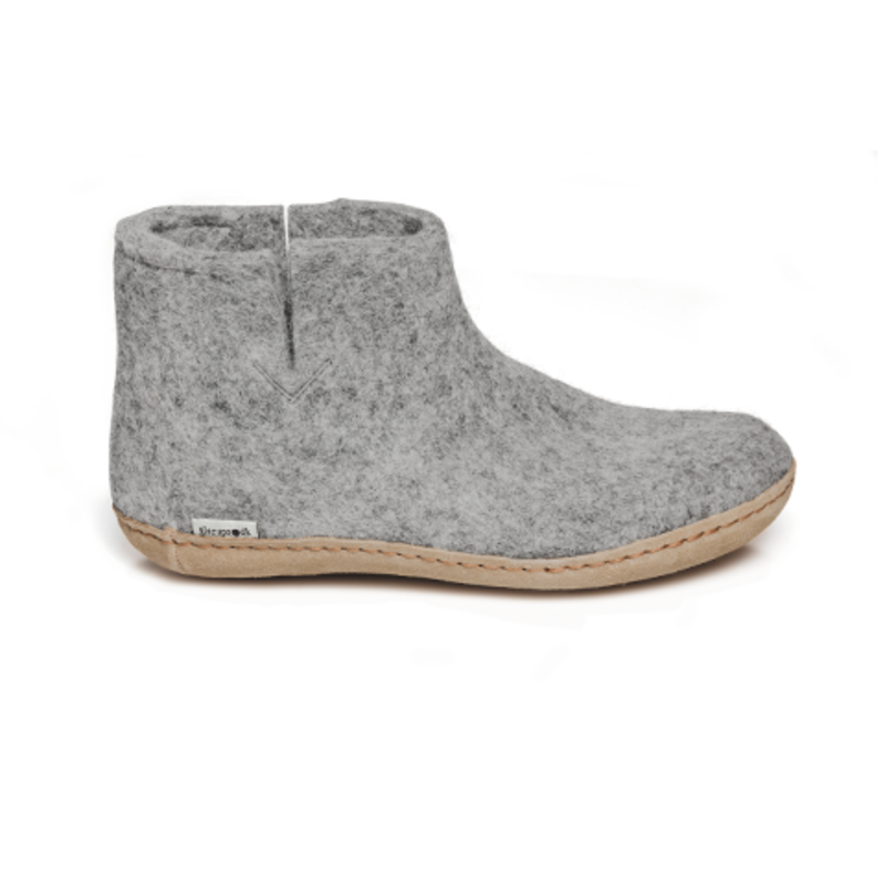 Glerups Boot - Grey Coloured with Leather Bottom