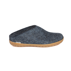 Glerups Open Heel - Denim Coloured with Rubber Sole