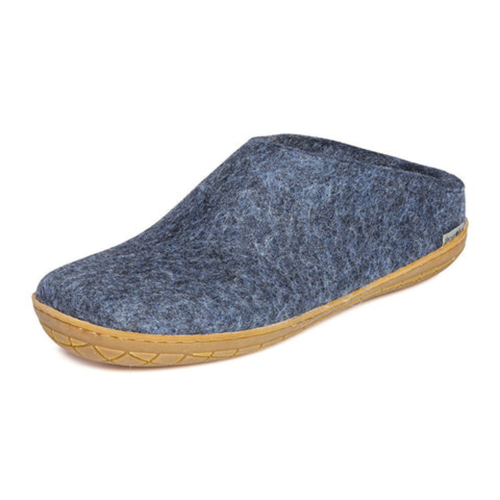 Glerups Open Heel - Denim Coloured with Rubber Sole