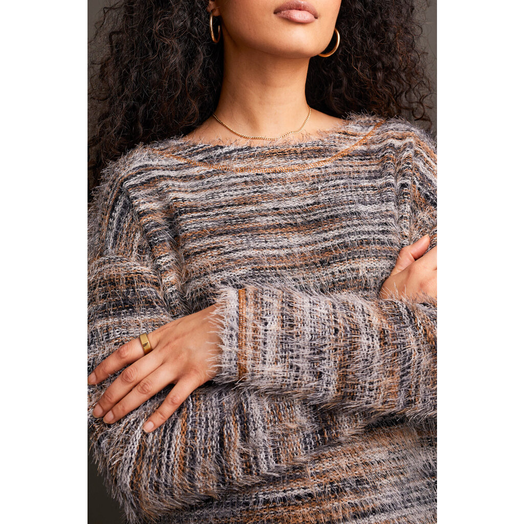 Tribal Soft Luxe Eyelash Sweater - 3911o/3029-0933