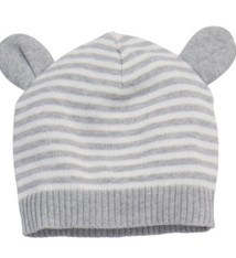 Baby/Children Elegant Baby Knit Hat with Ears-Gray 3-6M
