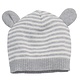 Baby/Children Elegant Baby Knit Hat with Ears-Gray 3-6M