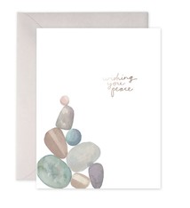 Books/Stationery E. Frances Condolence Card "Peace Rocks"