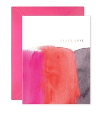 Books/Stationery E. Frances Anniversary Card "Crazy Love" <br />
<br />
Each E. Frances card begins as an original watercolor painting, is then printed in brilliant color on luxe, heavyweight paper and is finally kissed with gold foil.