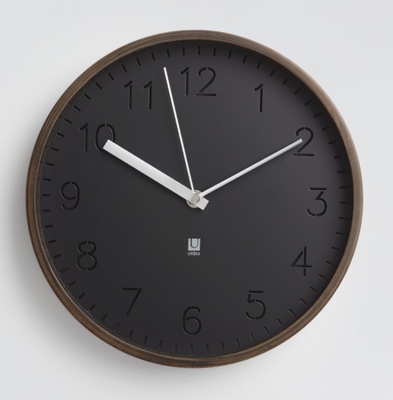 Home Accessories Umbra Rimwood Wall Clock 11" (Aged Walnut)