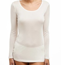 Love & Lustre Love & Lustre Silk Jersey Long Sleeve Crew Neck Ivory LL922