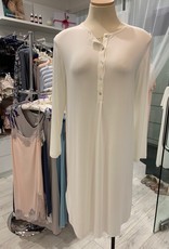 Annette Annette Maglia Long Sleeve Front Opening Dress Panna 1879