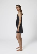 Ginia Ginia Silk V Neck Chemise Black 9616