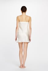Ginia Ginia Silk V Neck Chemise Ivory 9616