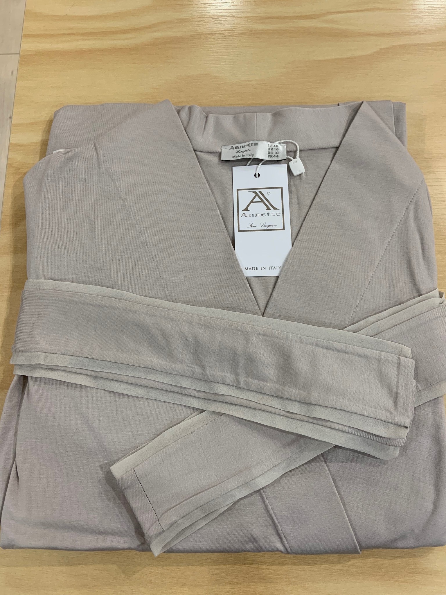 Annette Annette Long Sleeve Long Robe 1414 Perla