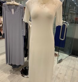 Annette Annette Manica A Gomito Long Dress Elbow Sleeve Panna/Panna 1837