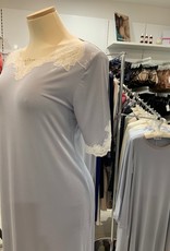 Annette Annette Manica A Gomito Long Dress Elbow Sleeve Ice/Panna 1837