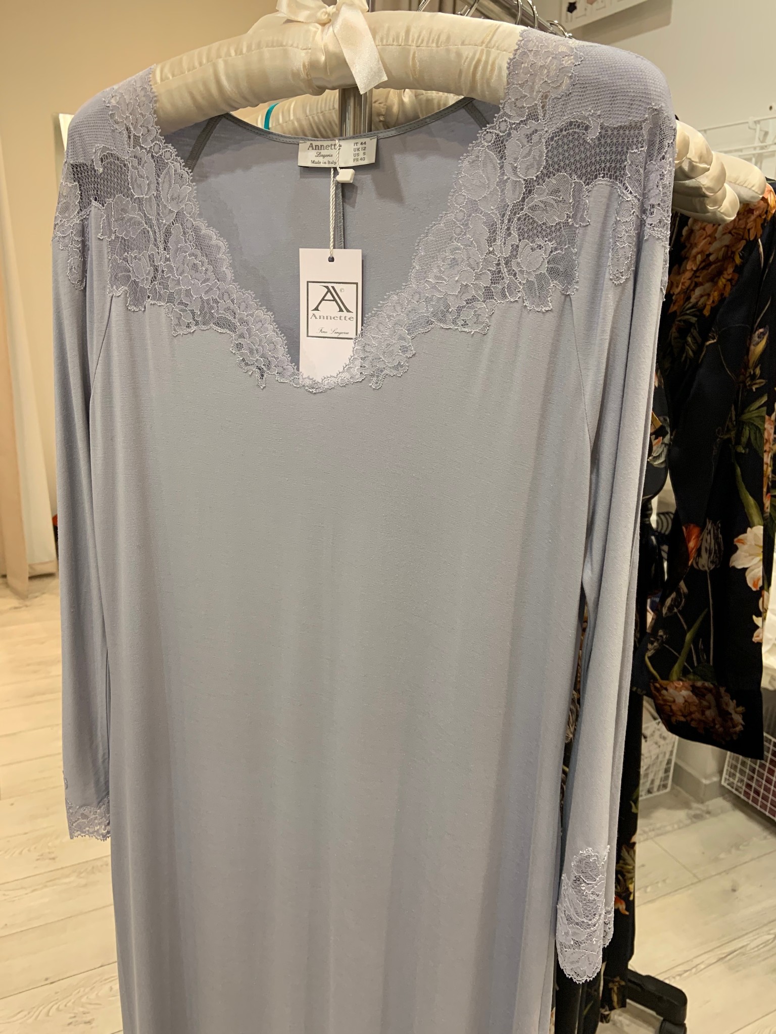 Annette Annette Maglia Long Dress 3/4 Sleeve Ice/Ice 1814