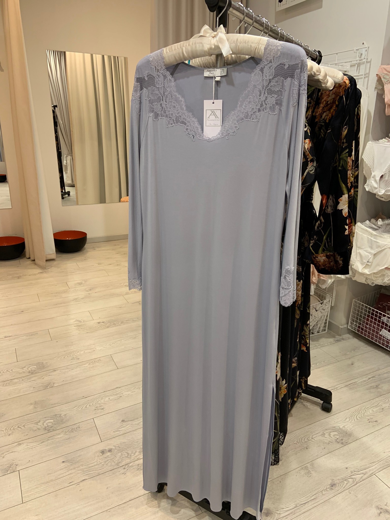 Annette Annette Maglia Long Dress 3/4 Sleeve Ice/Ice 1814