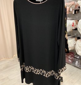 Annette Annette Camica Short Dress Long Sleeve Nero 2059