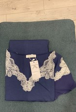 Annette Annette Canotta Maglia Short Sleeve Long Dress 1813 Blue/Panna