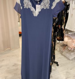 Annette Annette Canotta Maglia Short Sleeve Long Dress 1813 Blue/Panna