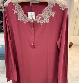 Annette Annette Camicia Maglia Long Sleeve Short Dress 2045 Anemone/Caramello