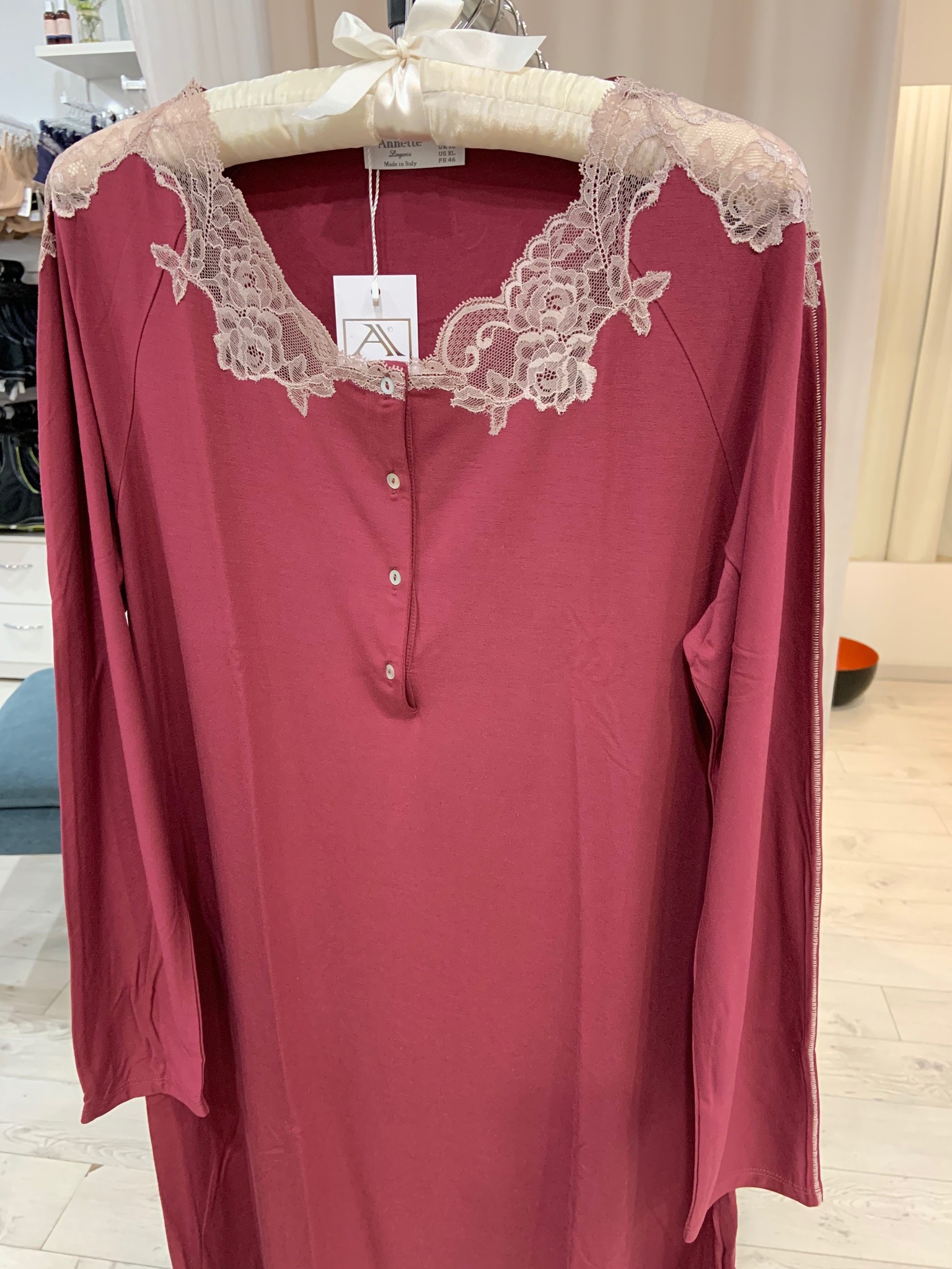 Annette Annette Camicia Maglia Long Sleeve Short Dress 2045 Anemone/Caramello