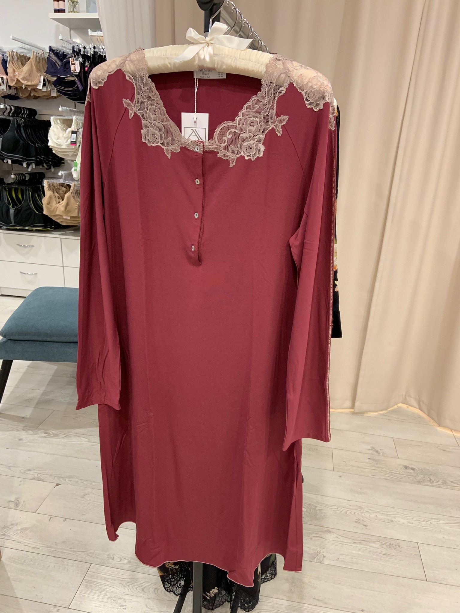 Annette Annette Camicia Maglia Long Sleeve Short Dress 2045 Anemone/Caramello