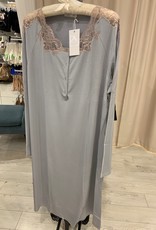 Annette Annette Camicia Maglia Long Sleeve Short Dress 2045 Cielo/Caramello