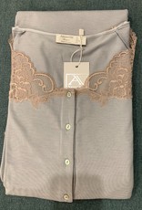 Annette Annette Camicia Maglia Long Sleeve Short Dress 2045 Cielo/Caramello