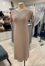 Annette Annette Canotta Maglia Short Sleeve Long Dress 1425 Beige/Cielo