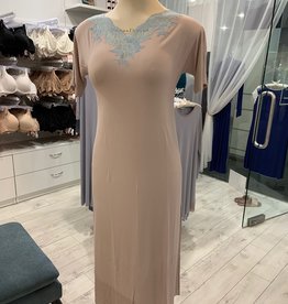 Annette Annette Canotta Maglia Short Sleeve Long Dress 1425 Beige/Cielo