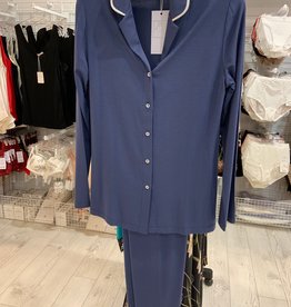 Annette Annette Maglia Button Up PJ Blue 1881