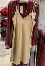 Ginia Ginia Silk Chemise V Neck 9616 Mink