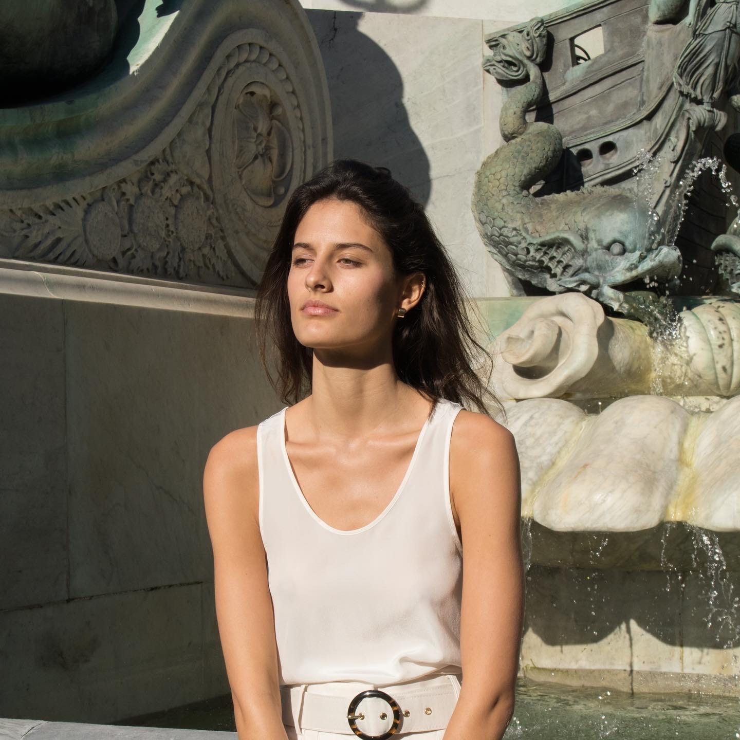 Ginia Ginia Pure Silk Singlet Thick Stap 2142