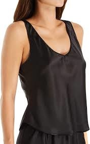 Ginia Ginia Pure Silk Singlet Thick Strap 2142 Black