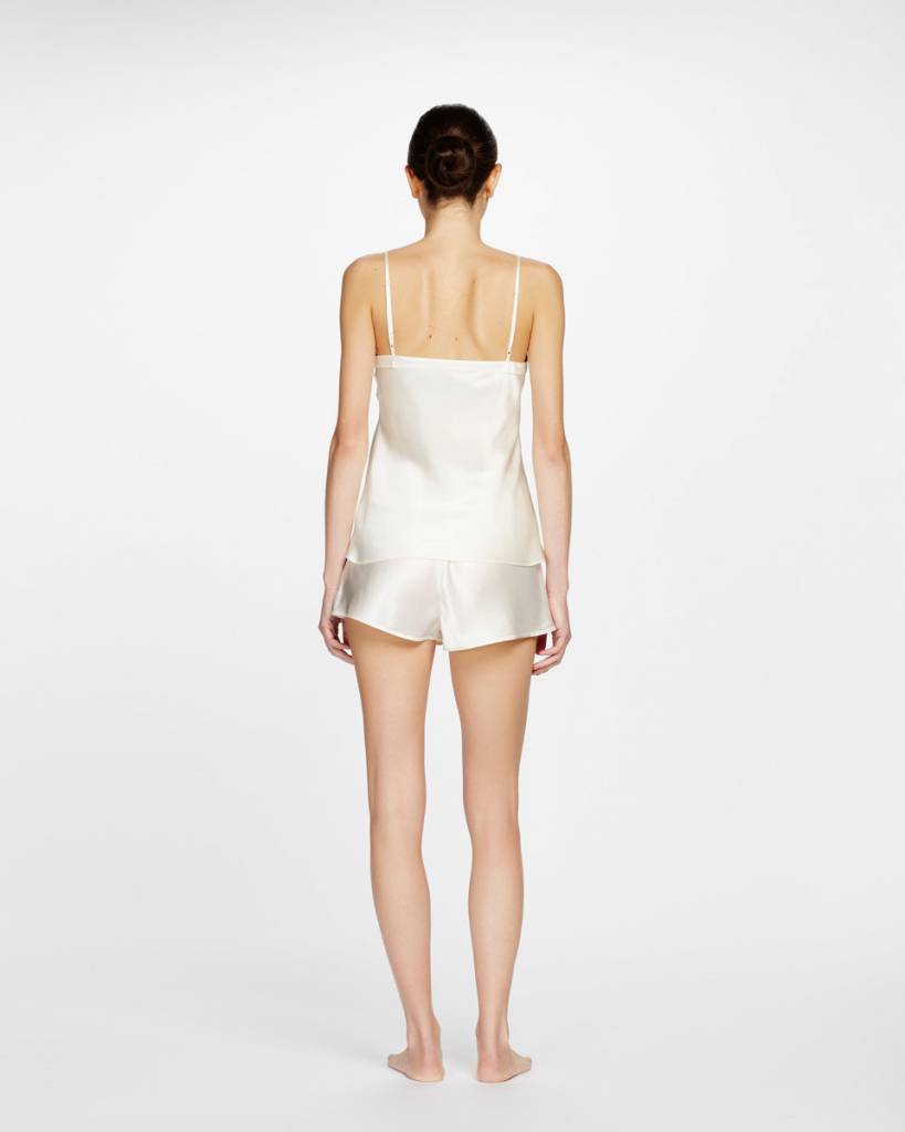 Ginia Ginia Silk V Neck Camisole Ivory 9615