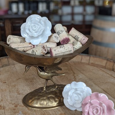 Twine Ceramic Rose Bottle Stoppers Twine Ceramic Rose Bottle Stoppers