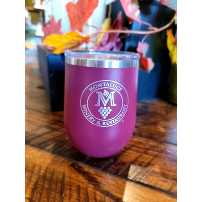 True Brands Wine Tumbler sip & go Light Blue