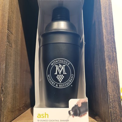 True Ash 18-Ounce Matte Cocktail Shaker - Black