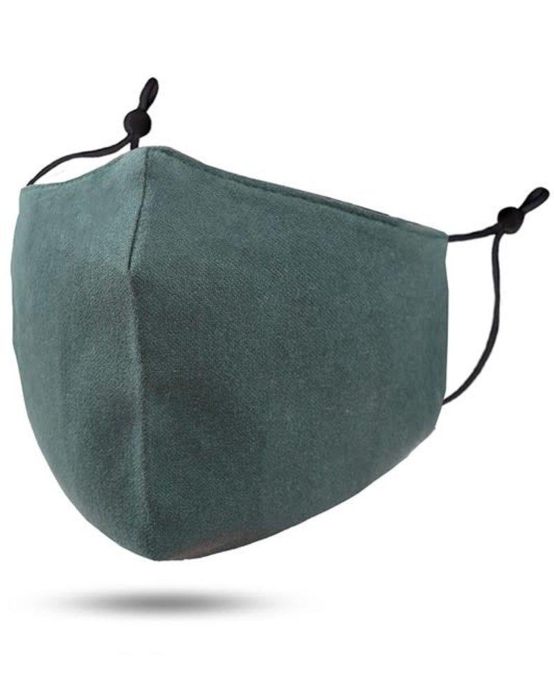 Soft Lining Cotton Mask w Filter Pocket | Green