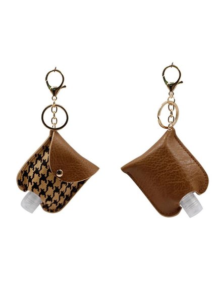 1 Oz Hand Sanitizer Keychain Holder | Brown