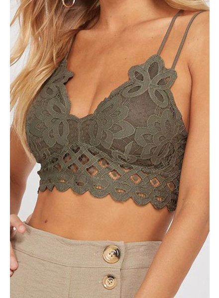 Adella Bralette  Charcoal - Thelma & Thistle