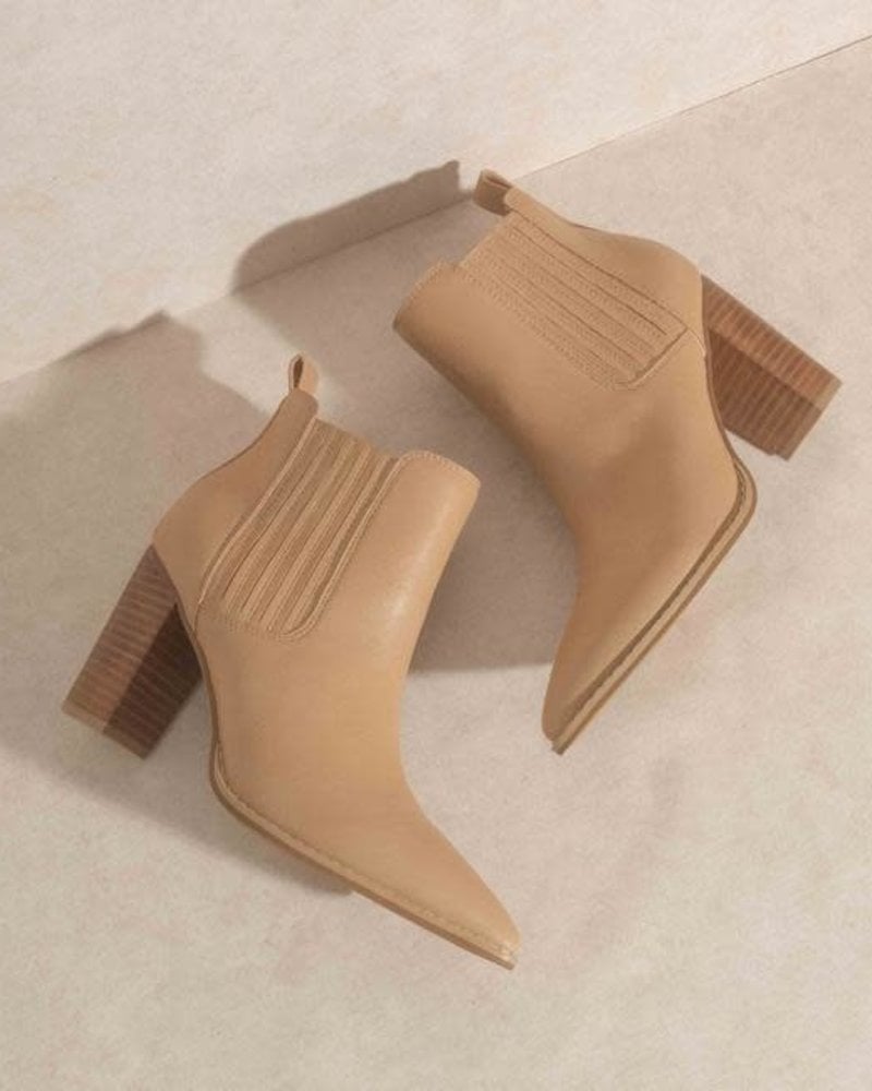 The Finley Nude | Stacked  Heel