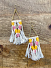 YFH Fringe Tassel Earing | Yellow/Pink