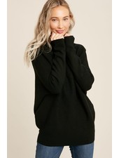 Olivia Slouchy Pullover | Black