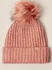 Heathered Knit Beanie with Faux Fur Pom