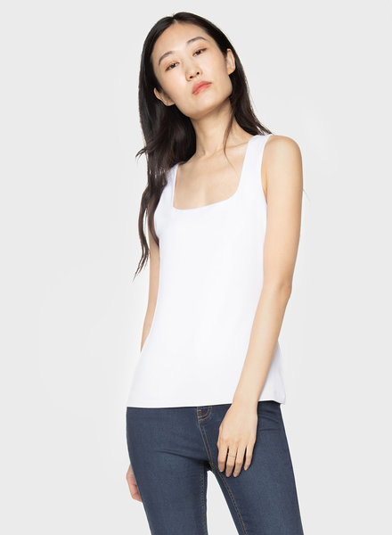 Square Essential Tank | White