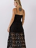 Natalie Lace Cami Midi Dress | Black