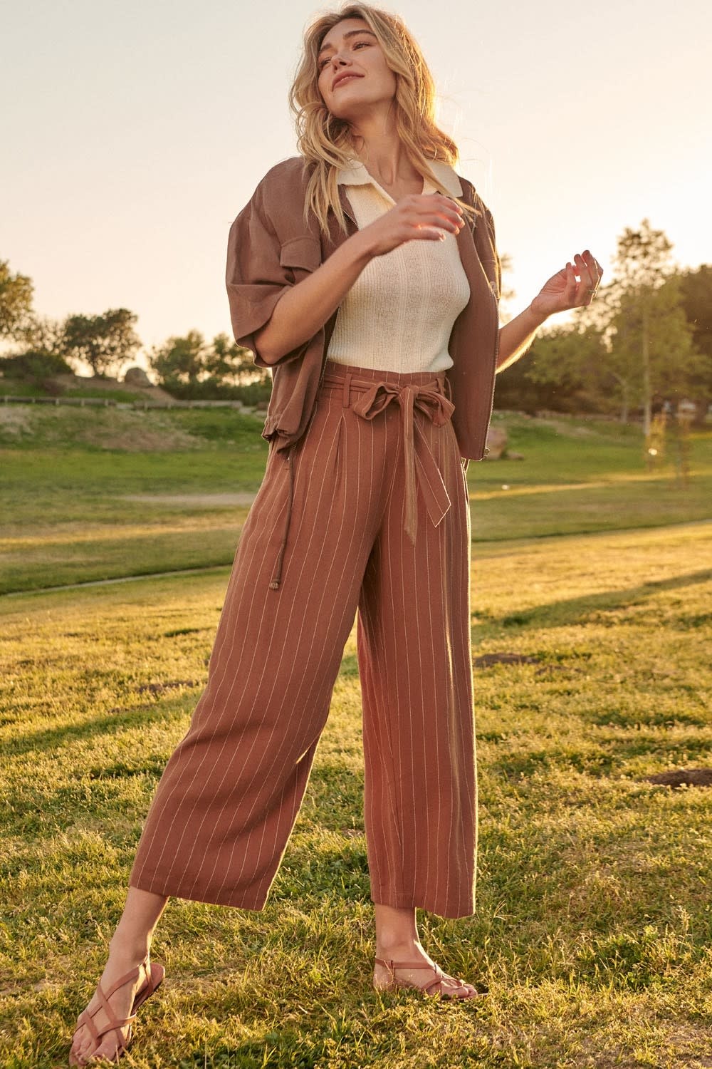 Penny Paperbag Wide Leg Pants - Thelma 