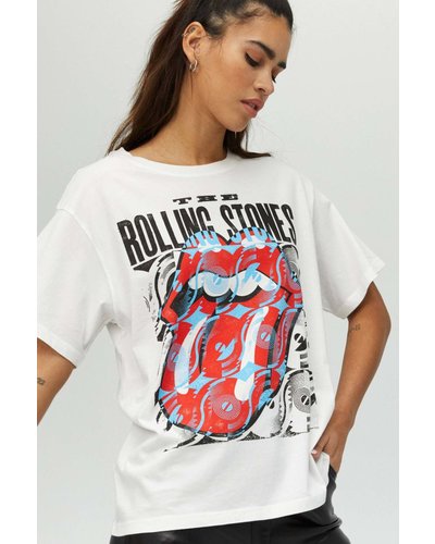 Rolling Stones Record Tongue Boyfriend Tee - Thelma & Thistle