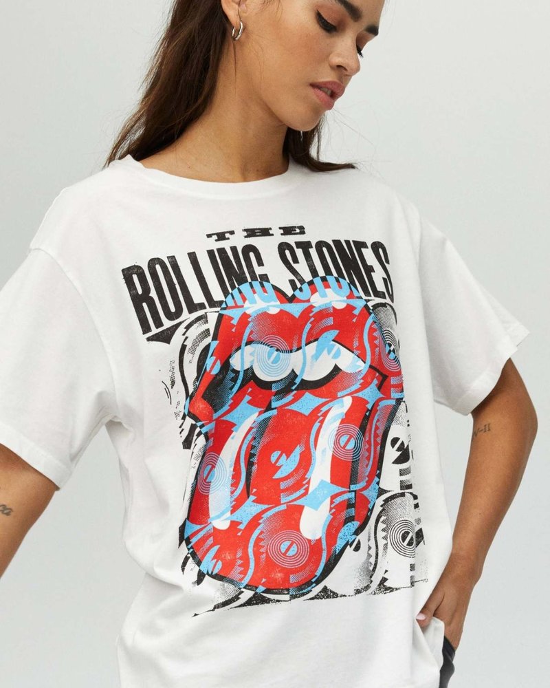 Rolling Stones Record Tongue Boyfriend Tee