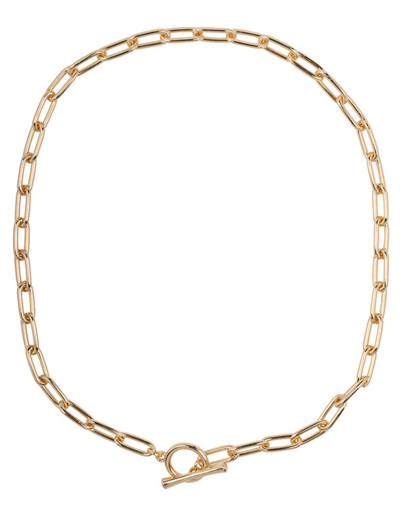 T Bar Chain Necklace | Gold